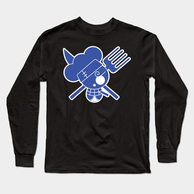 Sanji Jolly Roger 1 Long Sleeve T-Shirt by onepiecechibiproject